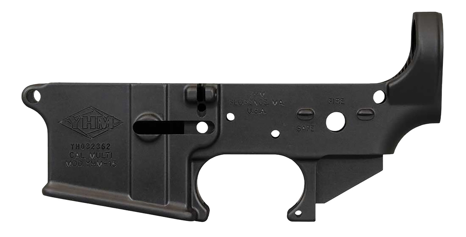 Yankee Hill Machine YHM 125 Stripped Lower Receiver 5.56 NATO 7075-T6 Black Anodized