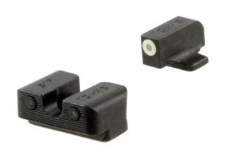 Truglo Tritium Pro TG231S2W Front and Rear Night Sights, Green Tritium/White Outline
