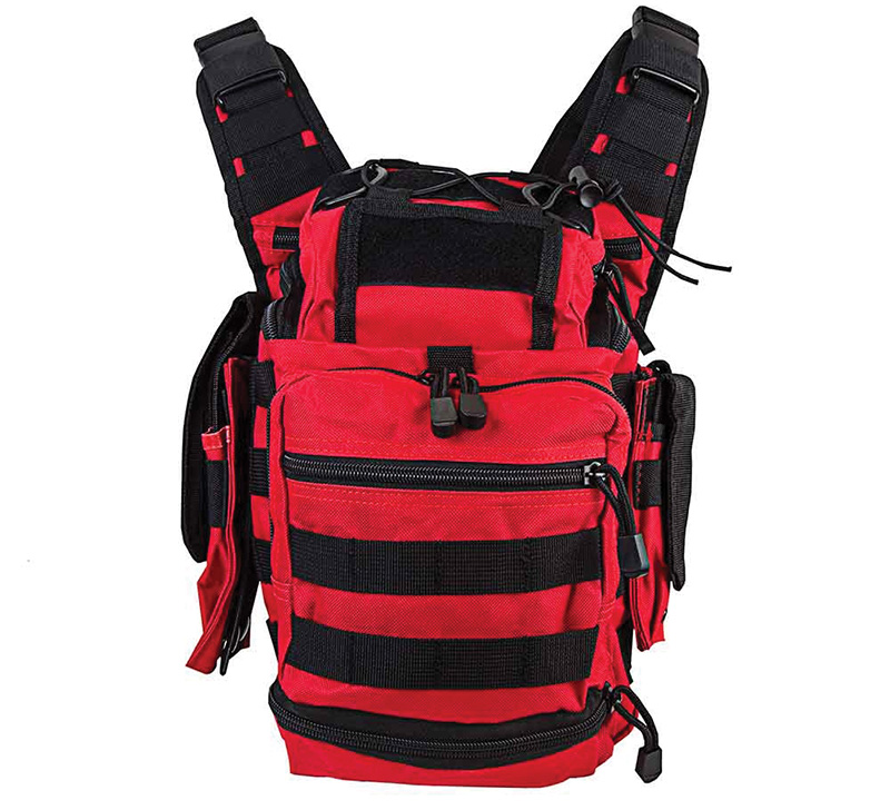 NCStar VISM First Responder Utility Bag 12.5 in x 8.5 in Red/Black