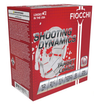 Fiocchi Shooting Dynamics 12 Gauge 2 3/4 in #8 Shot, 25 Rounds
