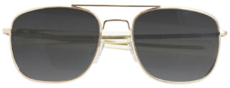Humvee Accessories Gold Frame Polarized Pilot Sunglasses 52mm x 44mm Gray Lenses