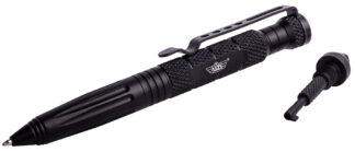 Uzi Accessories Defender Tactical Pen 6" Black Aluminum Glass Breaker/Cuff Key