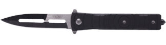 Uzi Accessories Mossad III 3.50 in Folding Spear Point Survival Knife Black G10