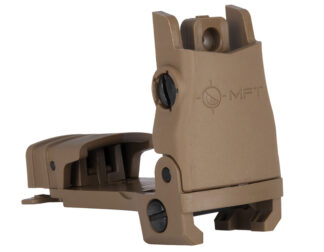 Mission First Tactical Flip Up Rear Backup Sight, Polymer, Windage and Elevation Adjustment