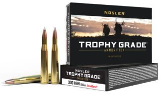 Nosler Trophy Grade 300 H&H Mag 180 gr AccuBond Brass 20 Rounds