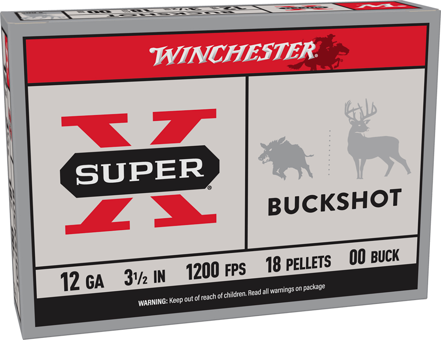 Winchester Super X 12 Gauge 00 Buck 3.5 in Shell 5-Round Box