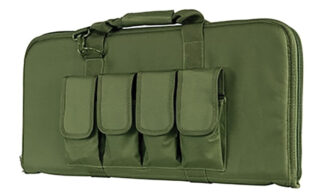 NCSTAR VISM AR/AK Pistol Case Green 28 in with 4 Exterior Magazine Pouches