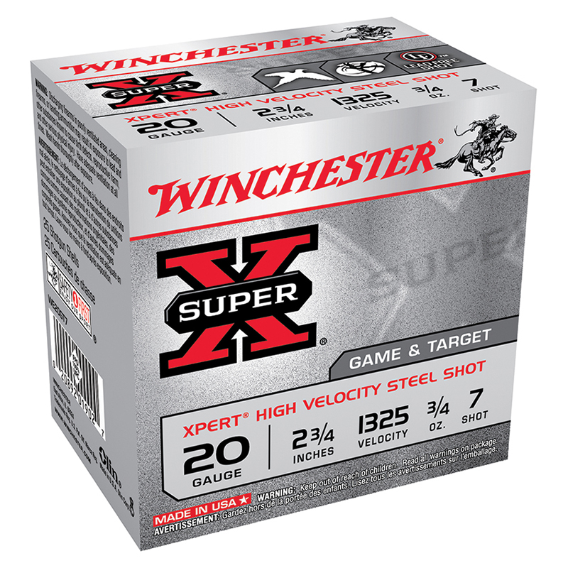 Winchester Super-X Xpert HV Steel 20 Gauge 2.75 in 3/4 oz #7 Shot