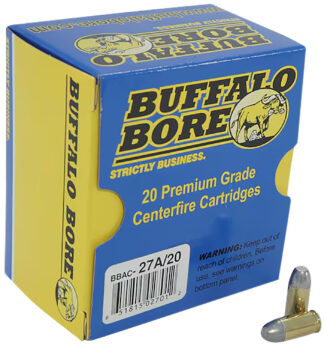 Buffalo Bore 27A20 .380 ACP +P 100gr Hard Cast Flat Nose (20 Rounds)