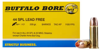 Buffalo Bore 14D20 .44 S&W Special 200 gr Barnes TAC-XP Lead-Free Ammo, 20 Rounds