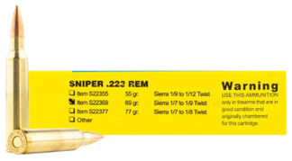 Buffalo Bore Sniper Strictly Business .223 Rem/5.56 NATO 69 gr Boat Tail Hollow Point (20 Rounds)