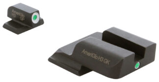 Ameriglo SW141 I-Dot Night Sights, Dot-Over-Dot, Green Tritium/White Outline (Front/Rear)