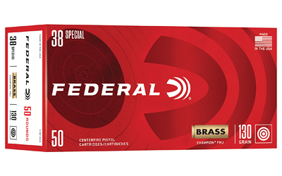 Federal Champion .38 Special 130 gr FMJ 50 Rounds Per Box