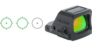Holosun 507 Comp X3 1X Green Dot Red Dot, 2 MOA Dot W/ 32 MOA Circle, Black Anodized