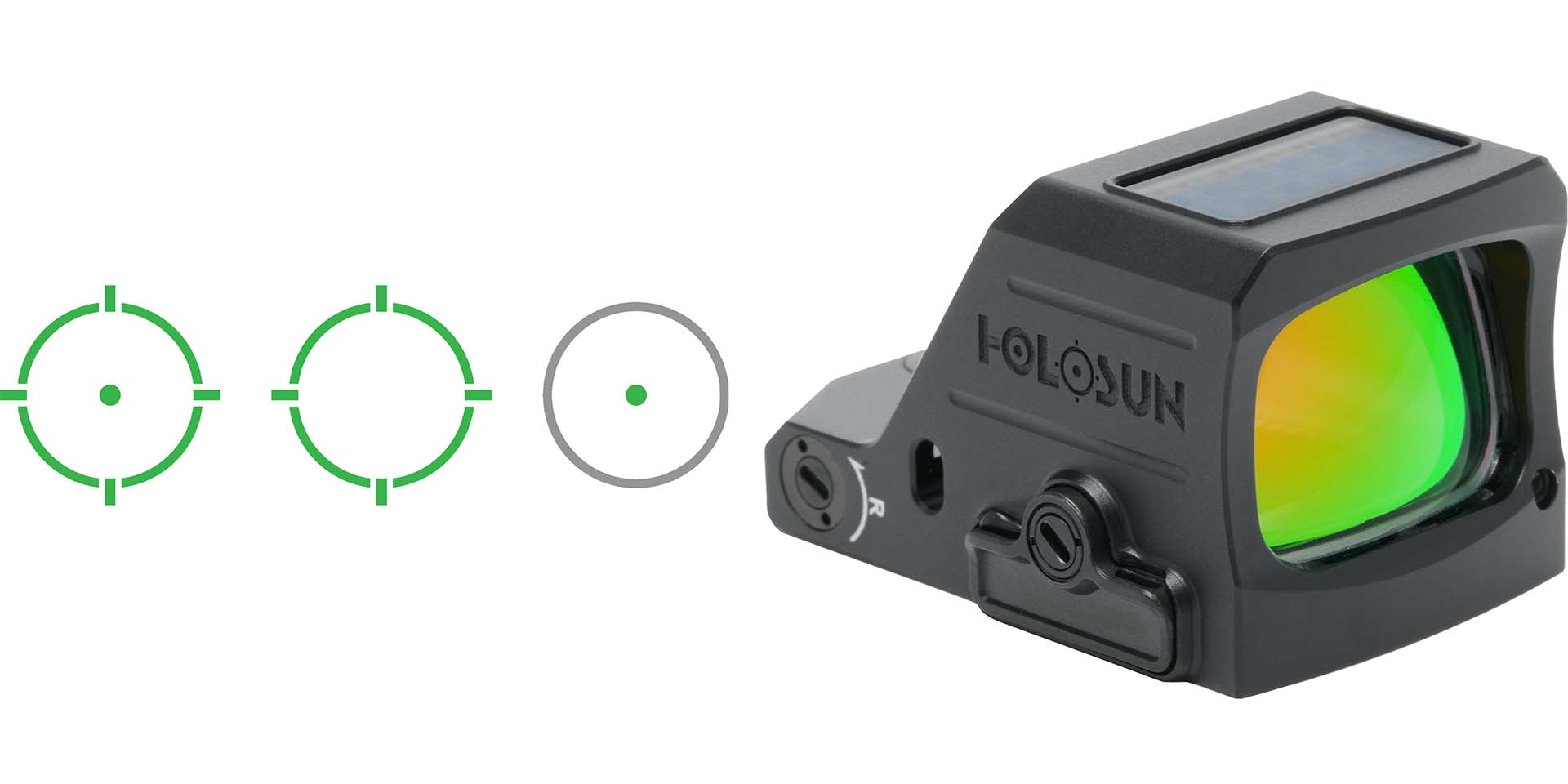 Holosun 507 Comp X3 1X Green Dot Red Dot, 2 MOA Dot W/ 32 MOA Circle, Black Anodized