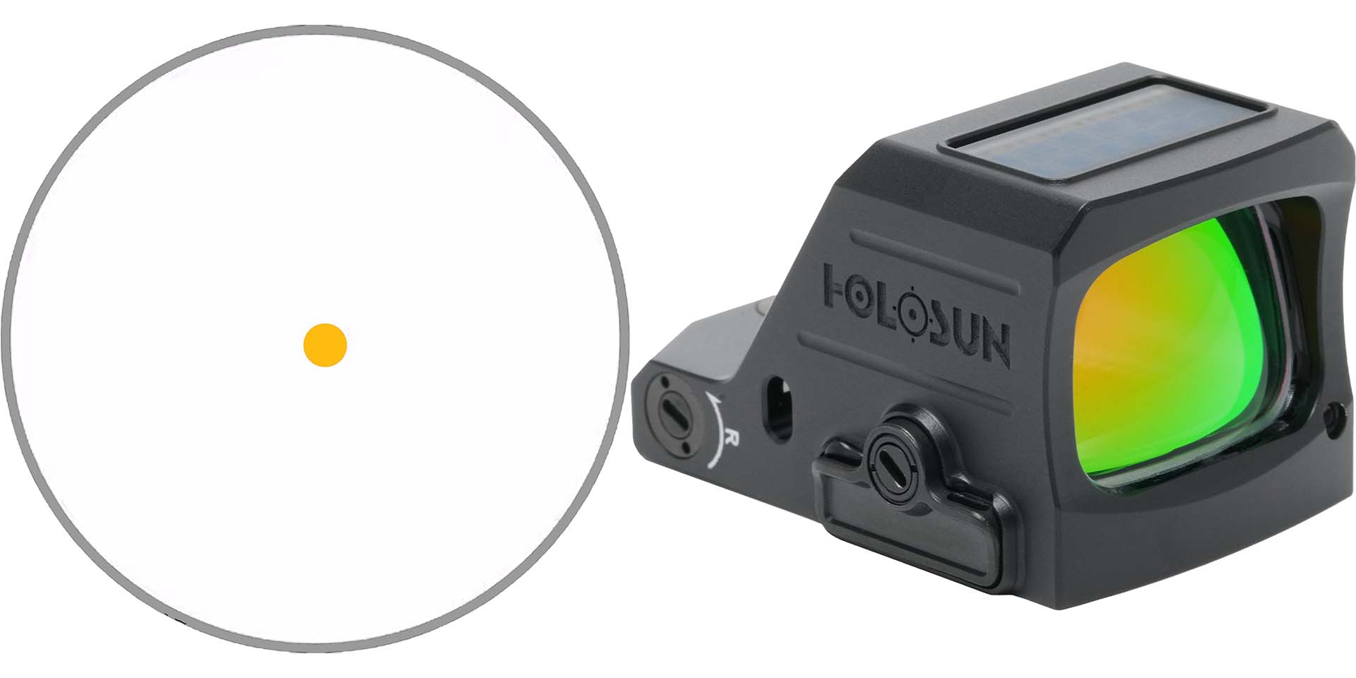 Holosun 407COMP X3 1x Red Dot Sight, 2 MOA Gold Dot, Black Anodized