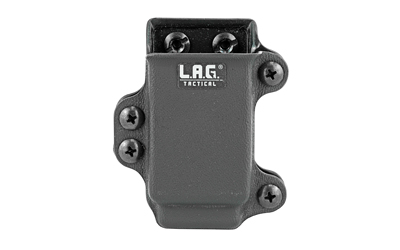 LAG Tactical Single Pistol Magazine Carrier 45/10mm Double Stack, Kydex, Black