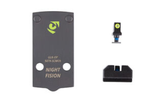 Night Fision 43X MOS Optic Plate + Backup Night Sights (Yellow Front, Black Rear)