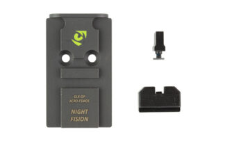 Night Fision Optic Plate + Backup Sight Combo for Aimpoint ACRO, for Glock MOS Full Size, Black