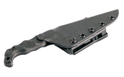 Stroup Bravo 5 3.5 in Clip Point Fixed Blade Knife, Acid Etched Black Finish, G10 Handle