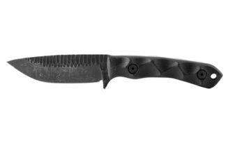 Stroup GP2 3.5 in Drop Point Fixed Blade Knife, 7.75 in Overall, Black Acid Etched