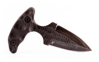 Stroup SD1 Fixed Blade Knife 1095 High Carbon Steel, Acid Etched Black G10 Handle