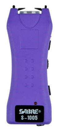 Sabre S-1005-PR Dual Capacitor Stun Gun with LED Flashlight, Purple