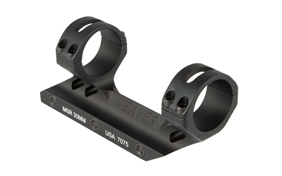 Weaver Premium MSR 30mm Fixed Optics Mount, Matte Black 7075-T6 Aluminum