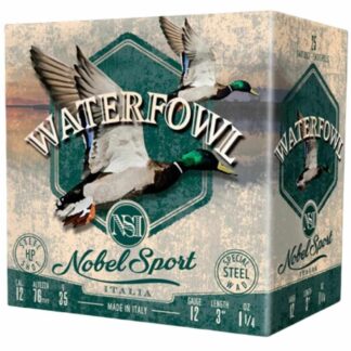 Nobel Sport Steel Waterfowl 12 Ga 3 in 1-1/4 oz #4 1450 fps Shotshells (25 Rounds)