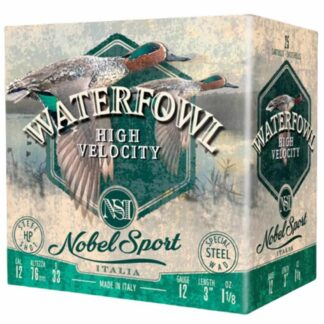 Nobel Sport Steel Waterfowl High Velocity 12 Gauge 3 in 1-1/8 oz #4 Shotshell 1500 fps