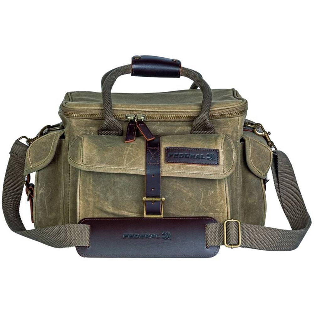 Federal Ammunition FPRBOD Range Bag, OD Green Waxed Canvas