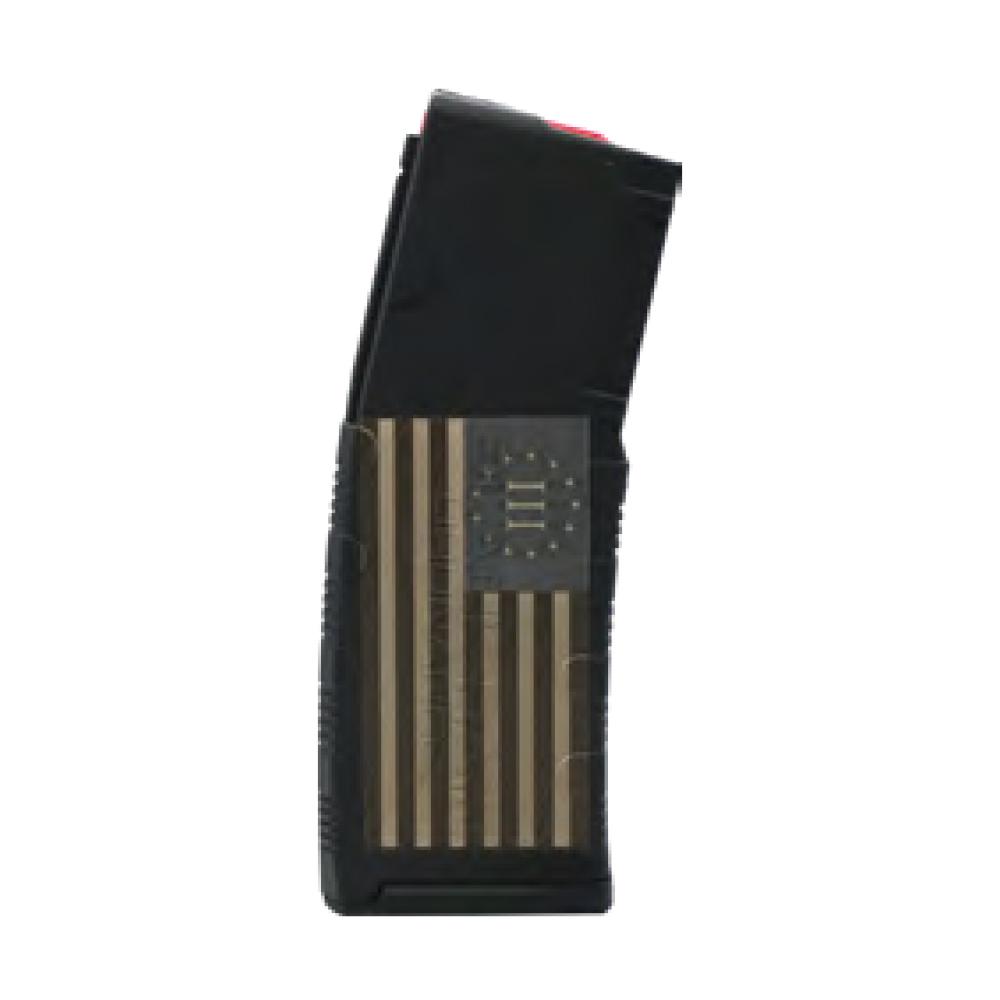 Black Rain Ordnance 3 Percent American Flag 5.56x45 NATO AR15/M4/M16 Magazine, 30 Rounds