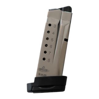 Check-Mate Industries CM9-SHD-8 Shield 9mm Luger Magazine, 8-Round, Stainless Steel