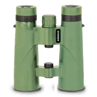 Konus Orient 10x25mm Binoculars, Green Aluminum with Rubber Armor, Multi-Coated