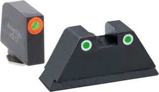Ameriglo GL-331 XL Tall Suppressor Height Sights for Glock, Green Tritium Front, .315"/ .392"