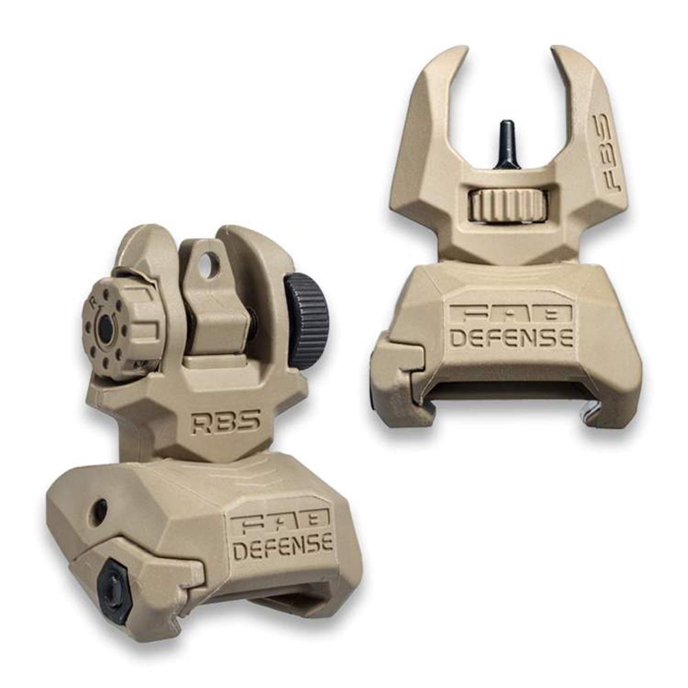 FAB Defense FRBS Rifle Sights Kit Tan Auxiliary Front and Rear Backup Sights
