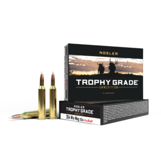 Nosler Trophy Grade AccuBond .264 Winchester Magnum 130 gr Spitzer Pointed Hunting Ammo, 20 Rounds