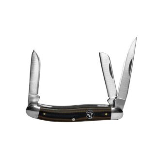 ABKT Cattleman Stockman Cowhand Series Knife 3 Blades Brown