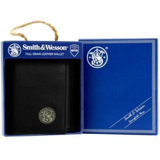Rugged Rare Smith & Wesson Tri-Fold Wallet Black