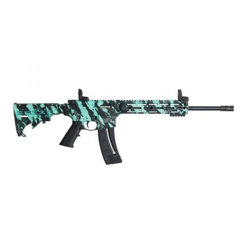 S&W M&P15-22 Sport Semi-Auto .22 LR 16.5 in Barrel, 25-Round, Robin's Egg Blue Platinum Finish
