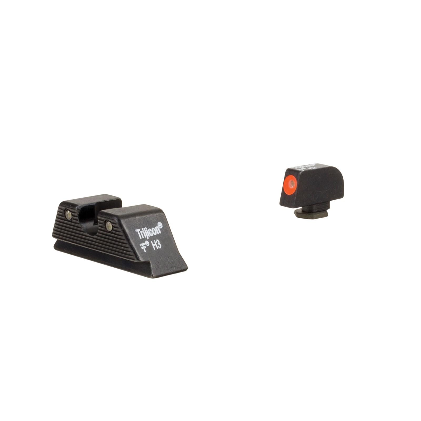 Trijicon HD XR Night Sights Set for Glock MOS, Green Tritium Rear, Orange Front, Black Frame