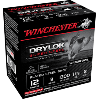 Winchester Super-X Drylok Super Steel 12 Gauge 3 in 1-3/8 oz #2 Steel Shot 25 Rounds