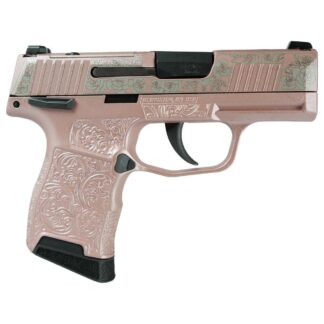 Sig Sauer P365-380 .380 Auto 3.1 in Barrel Rose Gold N Roses Slide Black Frame