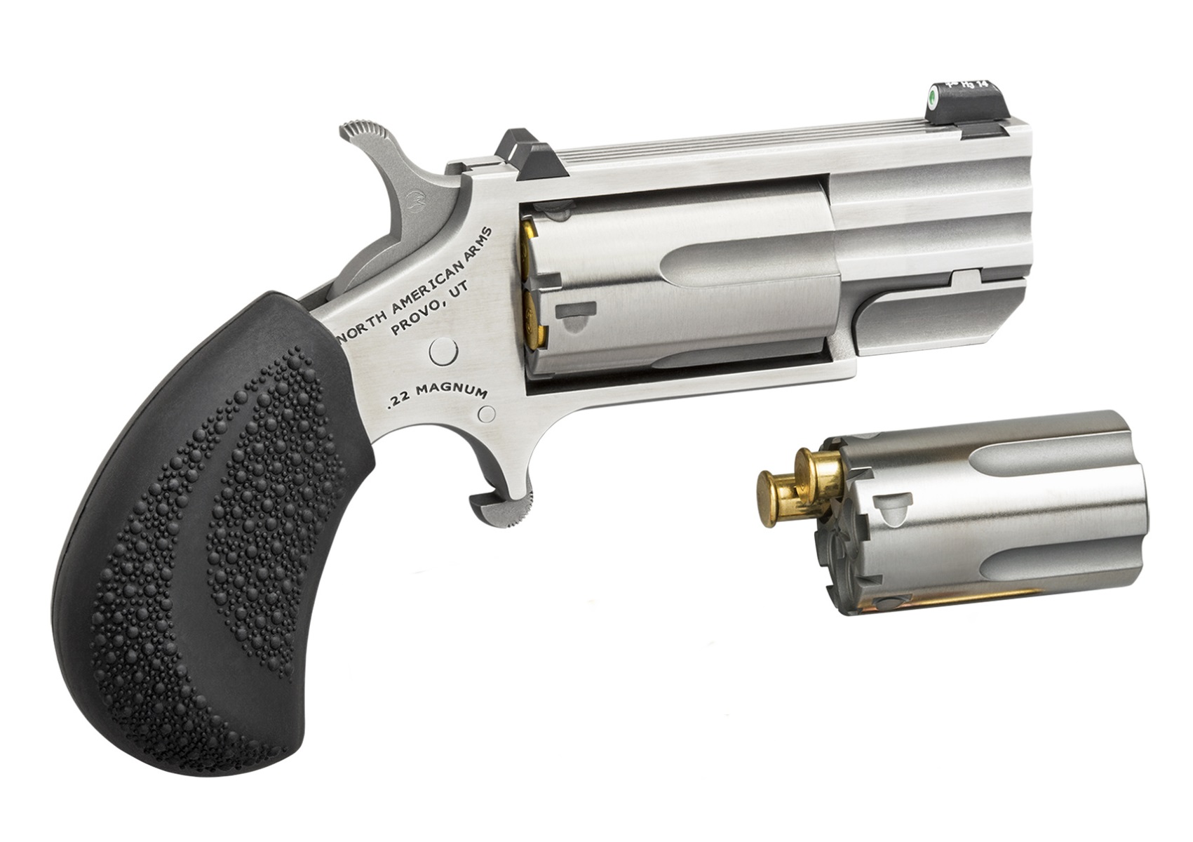 North American Arms Pug 22 Magnum/22 LR Single-Action 1 in Stainless Barrel, 5 Rounds