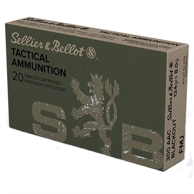 Sellier & Bellot SB300BLKA .300 AAC Blackout 124 gr FMJ 20-Round Box