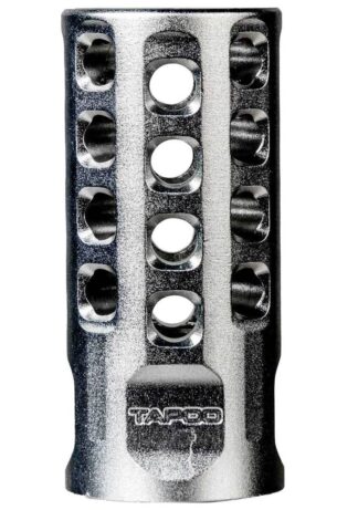 Tapco TAP22010 1/2x28 .22 LR 10/22 Muzzle Brake, Silver Anodized Aluminum
