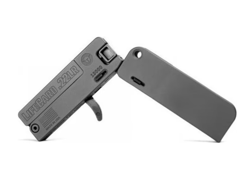 Trailblazer Firearms LifeCard LC1-P 2.5 in .22 LR Break Action Folding Pistol 1 Round Black/Grey