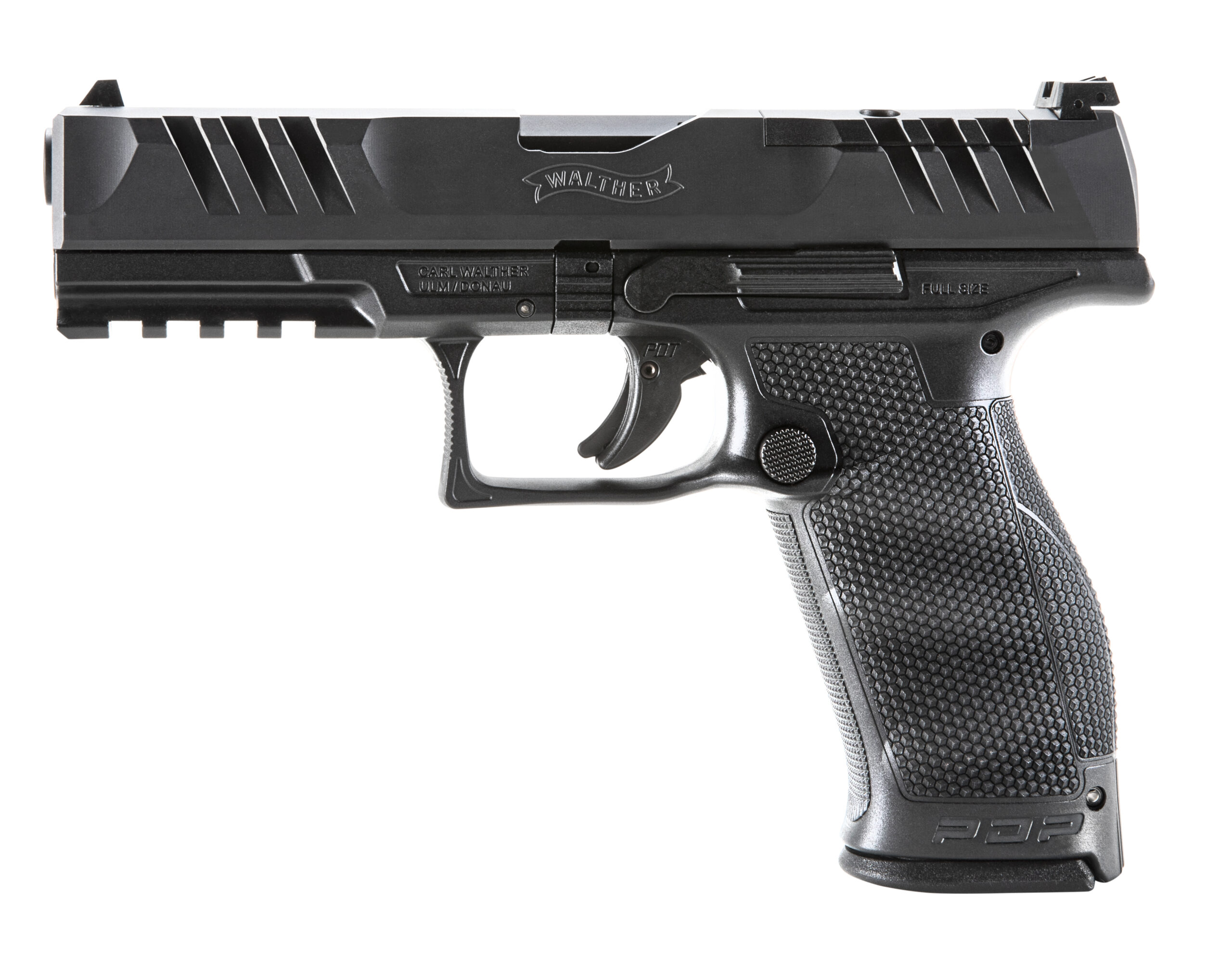 Walther PDP Full Size 9mm Striker-Fired Semi-Auto Pistol, 4.5 in Barrel, Black