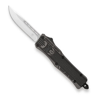 Cobratec CTK-1 OTF Pocket Knife, 2.75 in Blade, Tungsten, Graphite Black