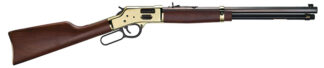 Henry Big Boy Brass .44 Mag Lever-Action Rifle, 20 in Octagon Barrel, Blued/Walnut, 10 Rounds